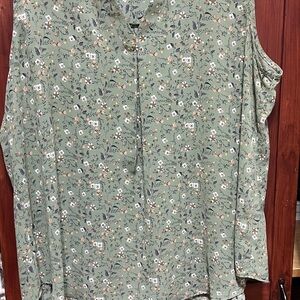 Floral Sleeveless Woman’s Shirt